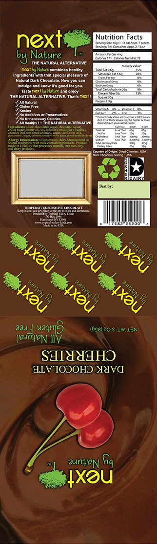 Tropical Valley Foods Issues Allergy Alert For Potentially Undeclared Peanuts In Next By Nature Dark Chocolate Cherries